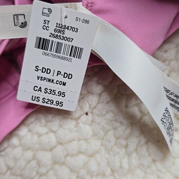 1136 NWT Pink Victoria Secret Triangle Bralette Sz S-DD - Picture 4 of 6
